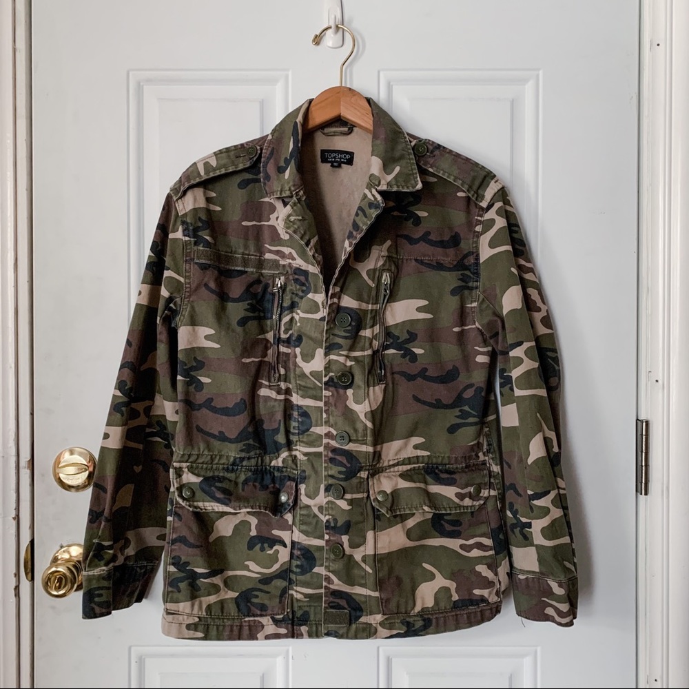 Topshop camo jacket